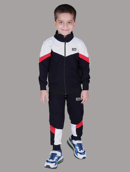 boys color blocked hooded track suit - 22019334 - Standard Image - 0