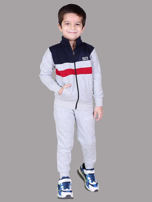 boys color blocked hooded track suit - 22019336 - Standard Image - 0