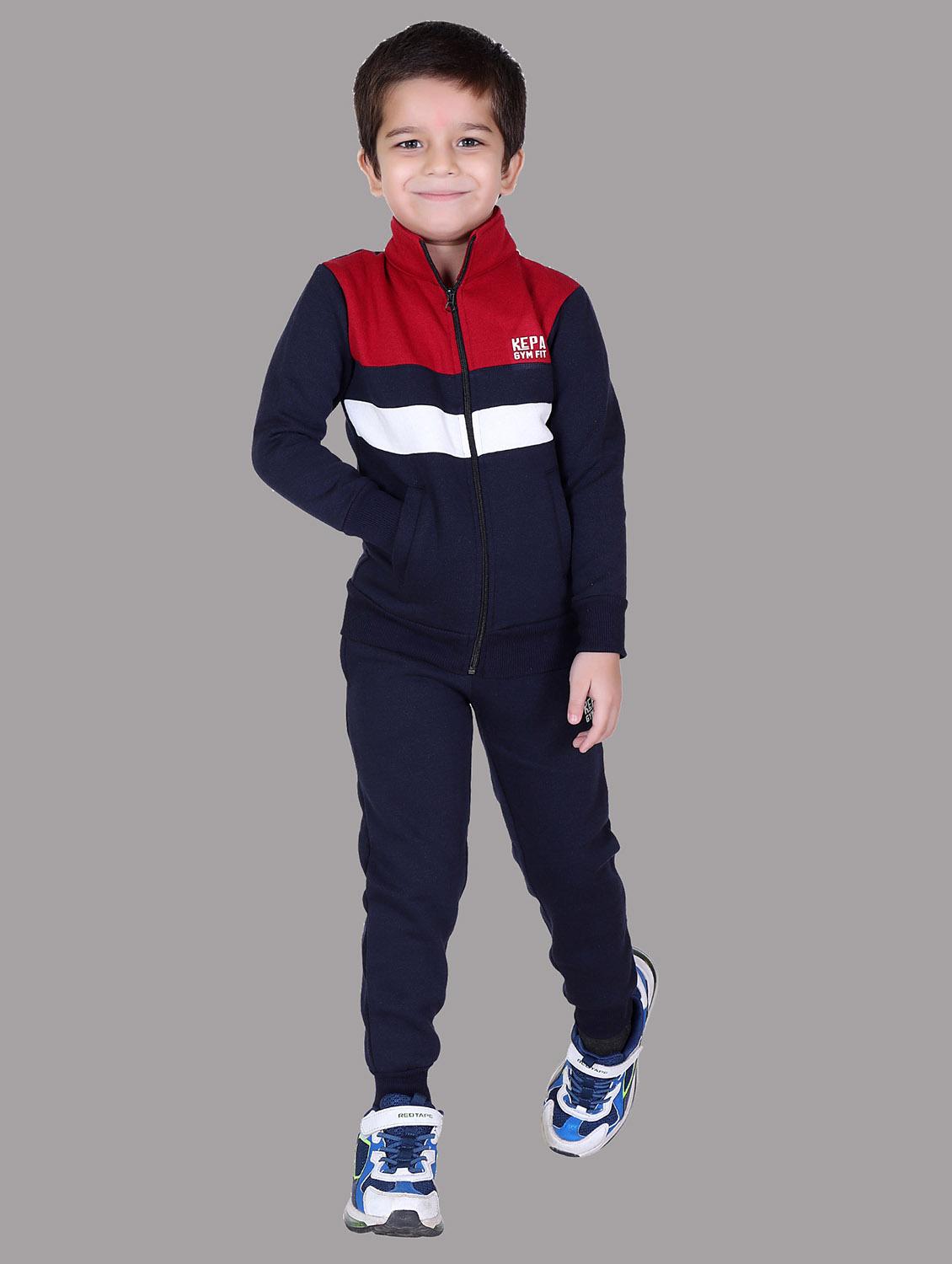 boys color blocked hooded track suit - 22019337 - Zoom Image - 0