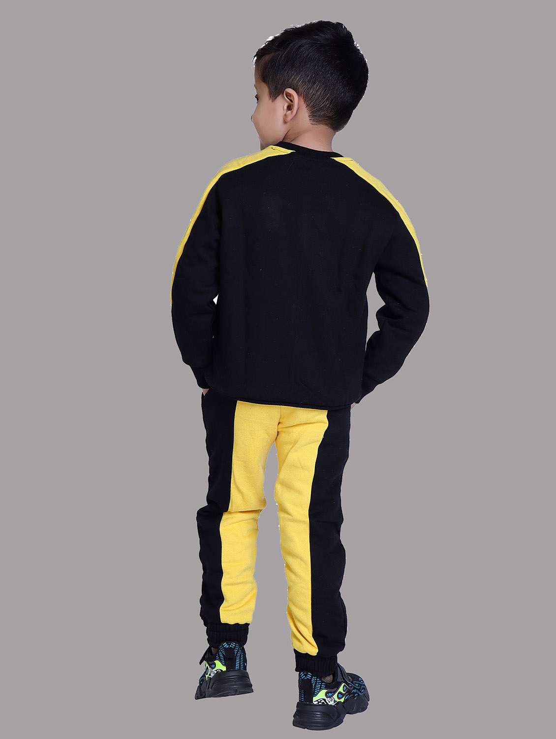 boys color blocked hooded track suit - 22019339 -  Standard Image - 3