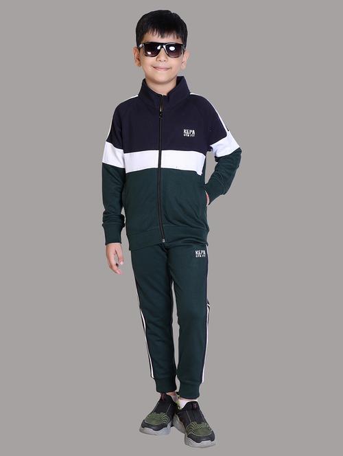 boys color blocked hooded track suit - 22019345 - Standard Image - 0