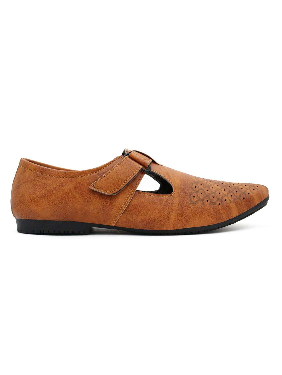 men tan strap sandal - 22019352 - Standard Image - 3
