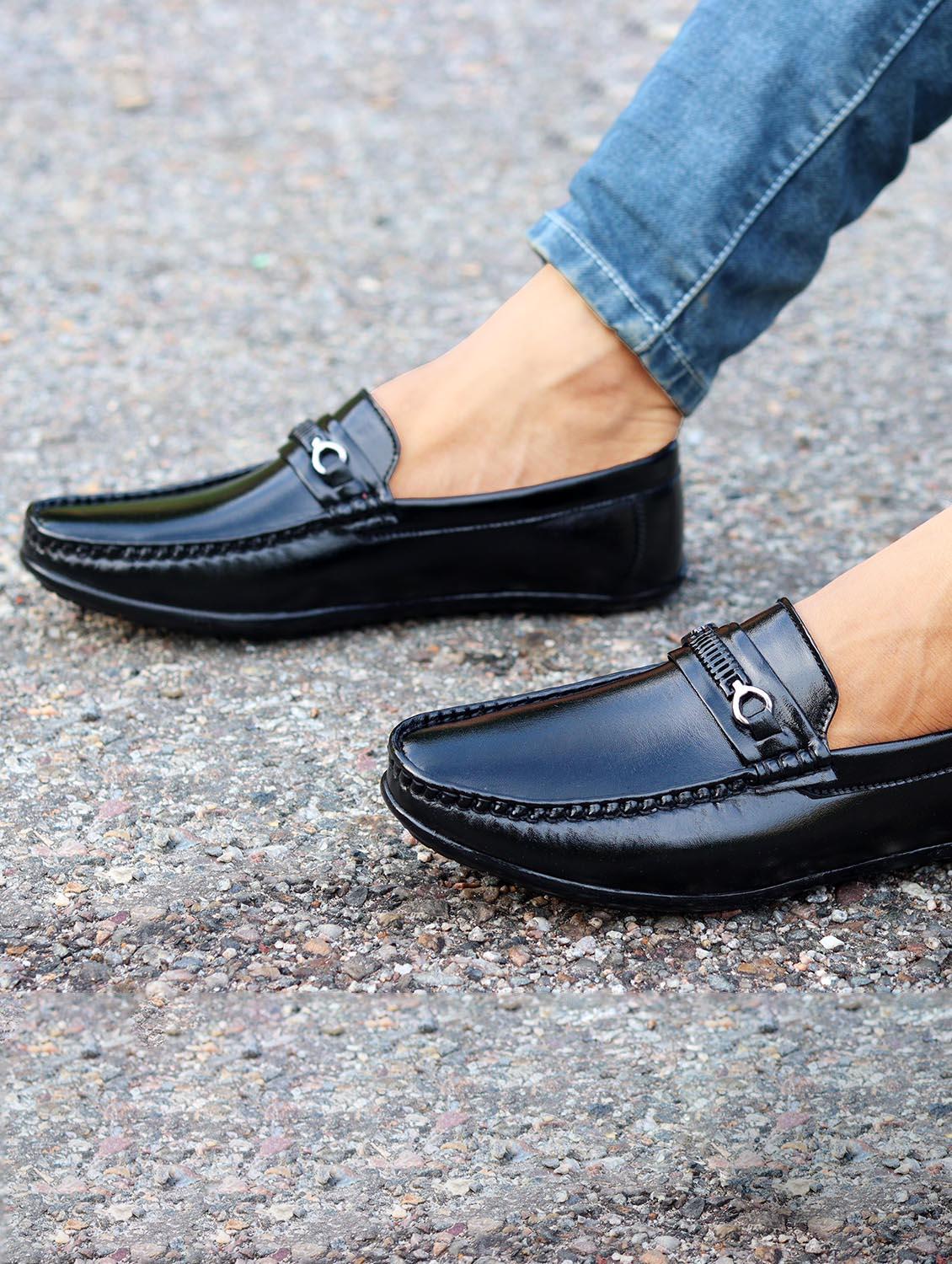 men black slip on loafer