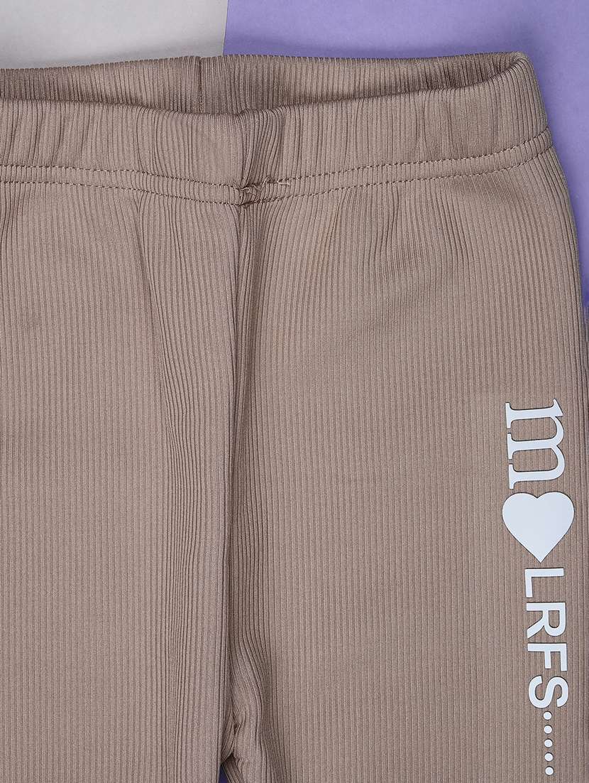 girls solid mid rise winterwear legging - 22019361 -  Standard Image - 3