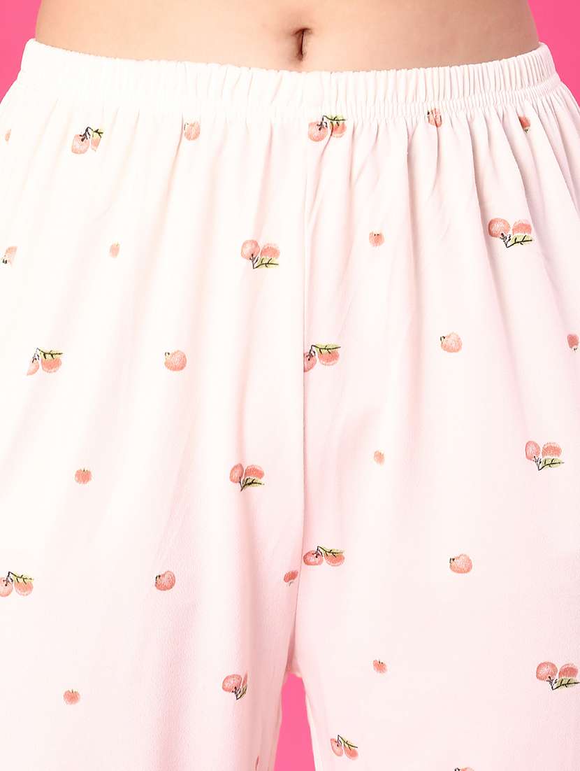 women printed short sleeve pyjama set nightwear - 22019398 -  Standard Image - 5