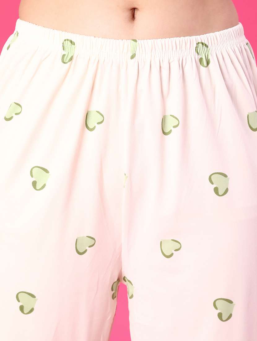 women printed short sleeve pyjama set nightwear - 22019443 -  Standard Image - 5