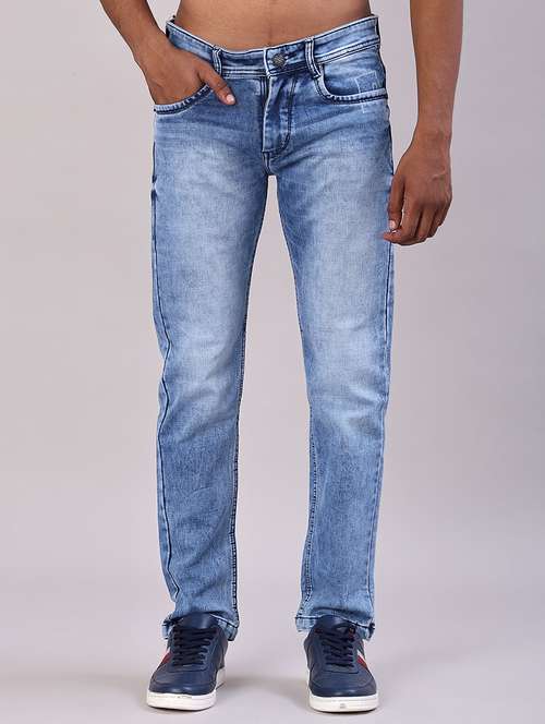 men washed mid rise full length jeans - 22019465 - Standard Image - 0