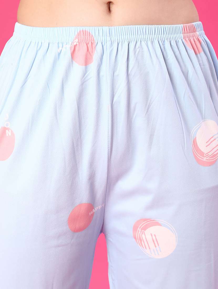 women printed short sleeve pyjama set nightwear - 22019475 -  Standard Image - 5