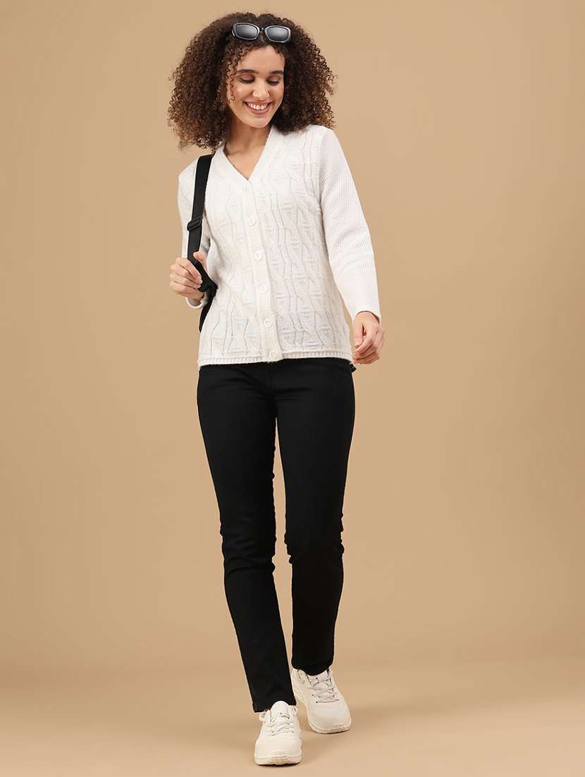 women self design long sleeve cardigan - 22019489 -  Standard Image - 5