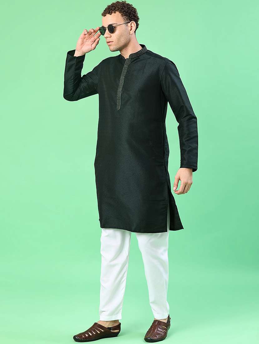 men long sleeve kurta and pyjama set