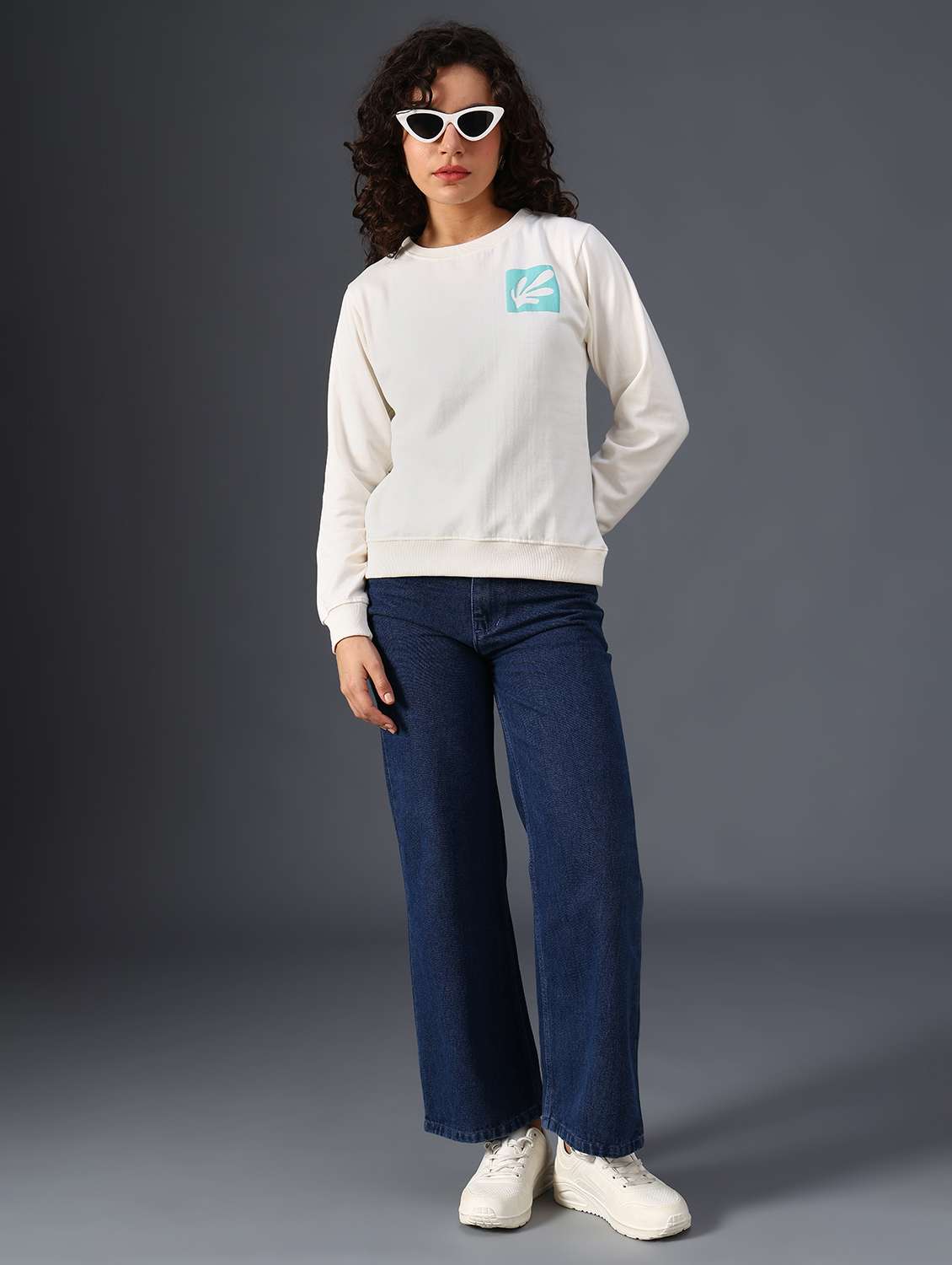 women printed long sleeve sweatshirt - 22019578 -  Standard Image - 5