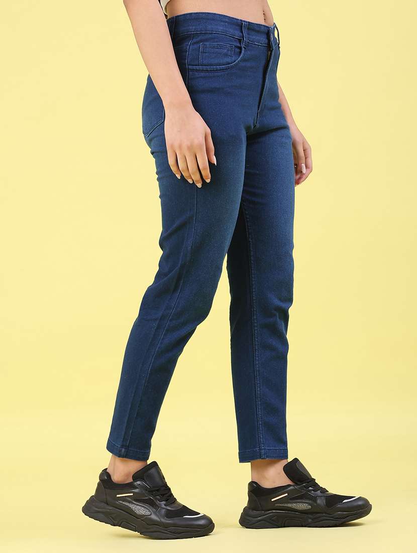 women solid mid rise slim jean - 22019596 -  Standard Image - 3