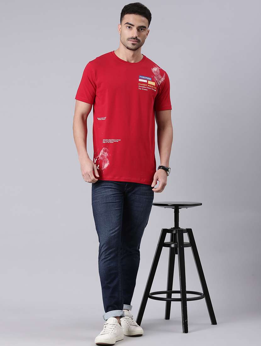 men printed short sleeve regular fit t-shirt - 22019651 -  Standard Image - 3