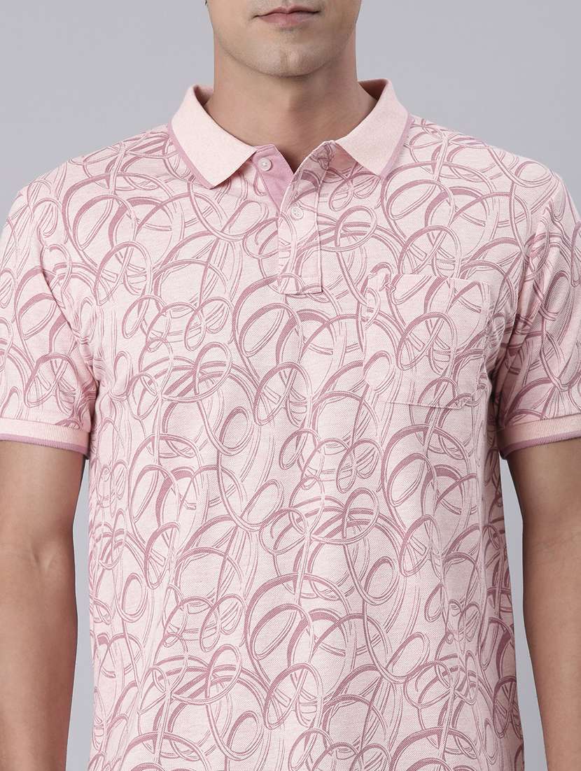 men printed short sleeve regular fit polo t-shirt - 22019656 -  Standard Image - 3