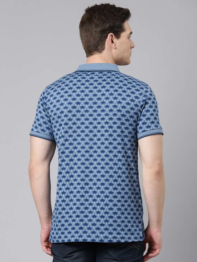 men printed short sleeve regular fit polo t-shirt - 22019664 - Standard Image - 3