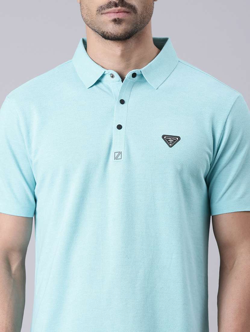 men solid short sleeve regular fit polo t-shirt - 22019669 -  Standard Image - 3