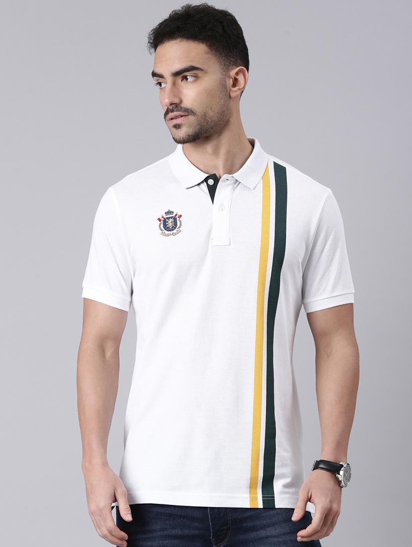 men printed short sleeve regular fit polo t-shirt