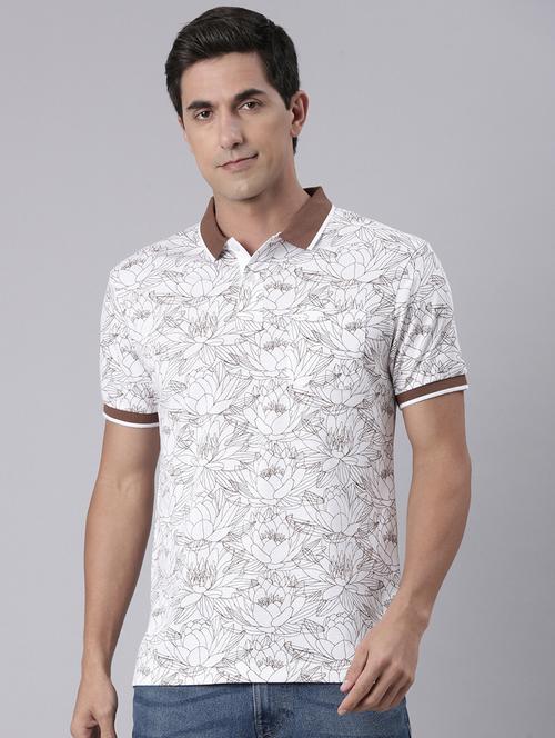 men printed short sleeve regular fit polo t-shirt - 22019673 - Standard Image - 0