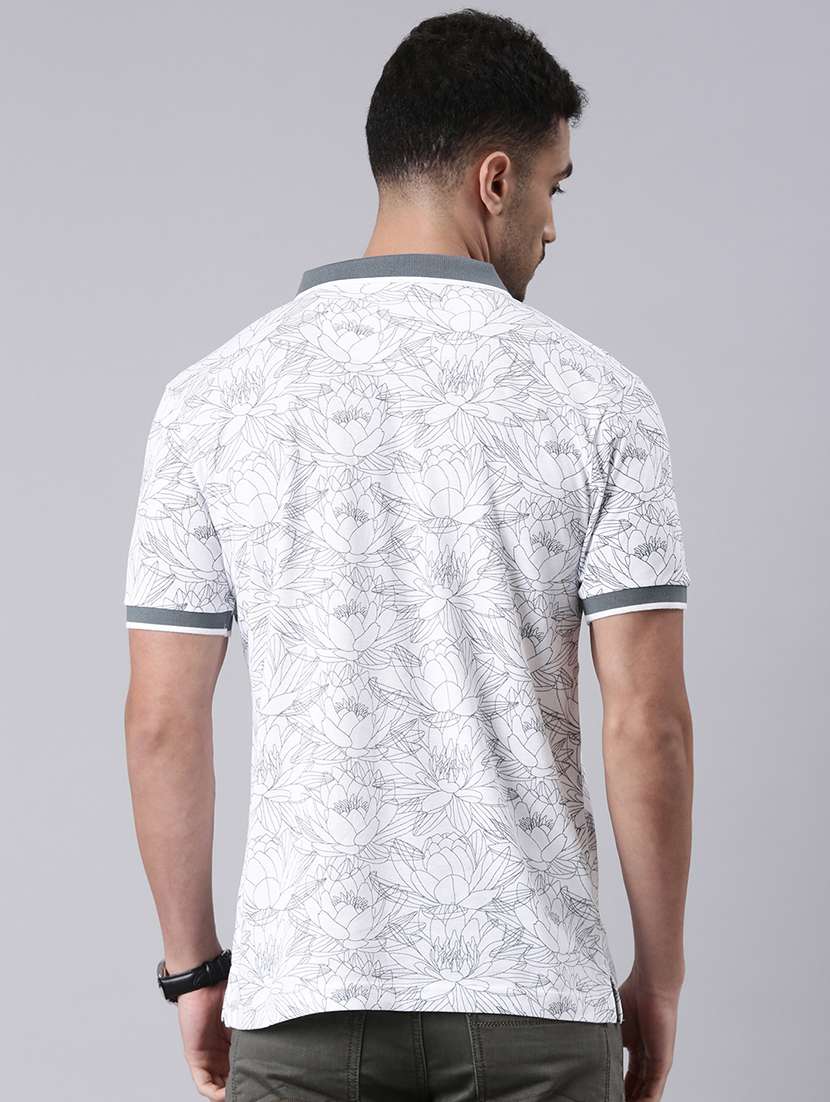 men printed short sleeve regular fit polo t-shirt - 22019674 -  Standard Image - 3