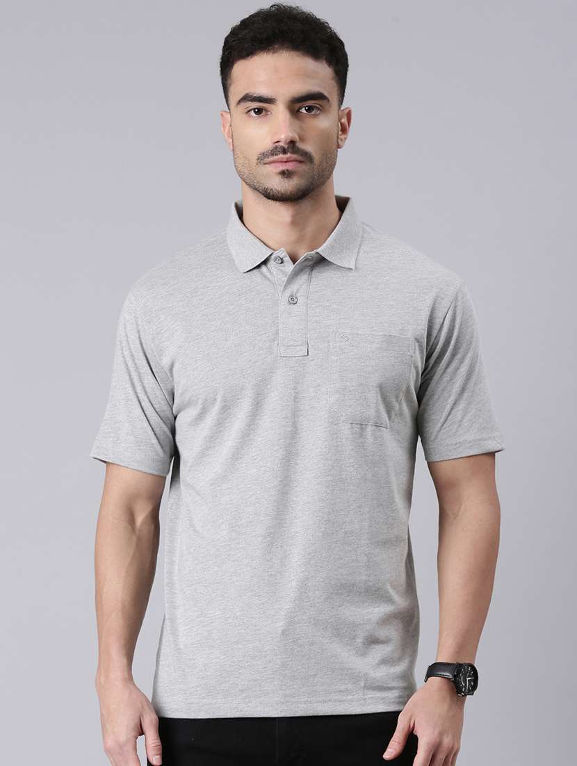 men solid short sleeve regular fit polo t-shirt