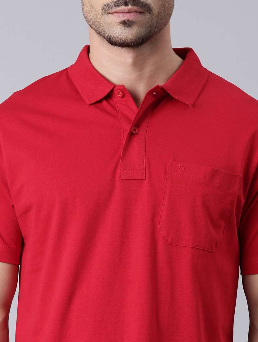 men solid short sleeve regular fit polo t-shirt - 22019680 -  Standard Image - 3