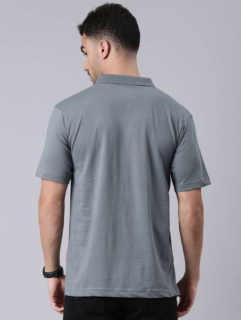 men solid short sleeve regular fit polo t-shirt - 22019681 -  Standard Image - 3