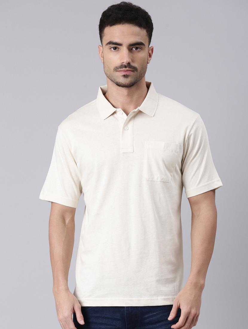 men solid short sleeve regular fit polo t-shirt