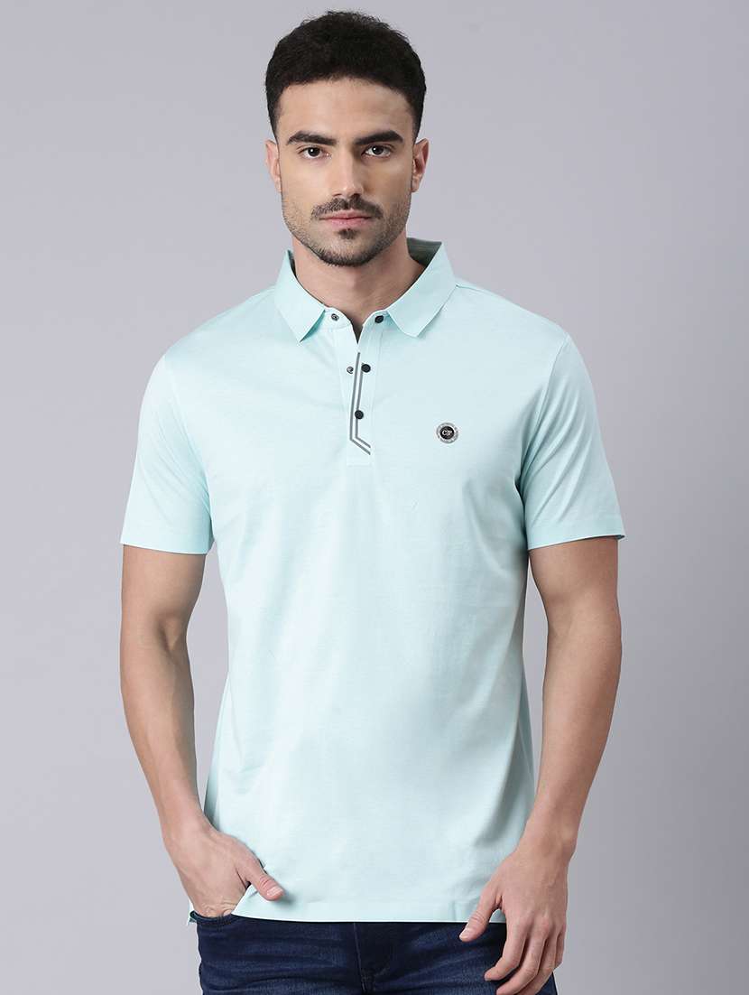 men solid short sleeve regular fit polo t-shirt