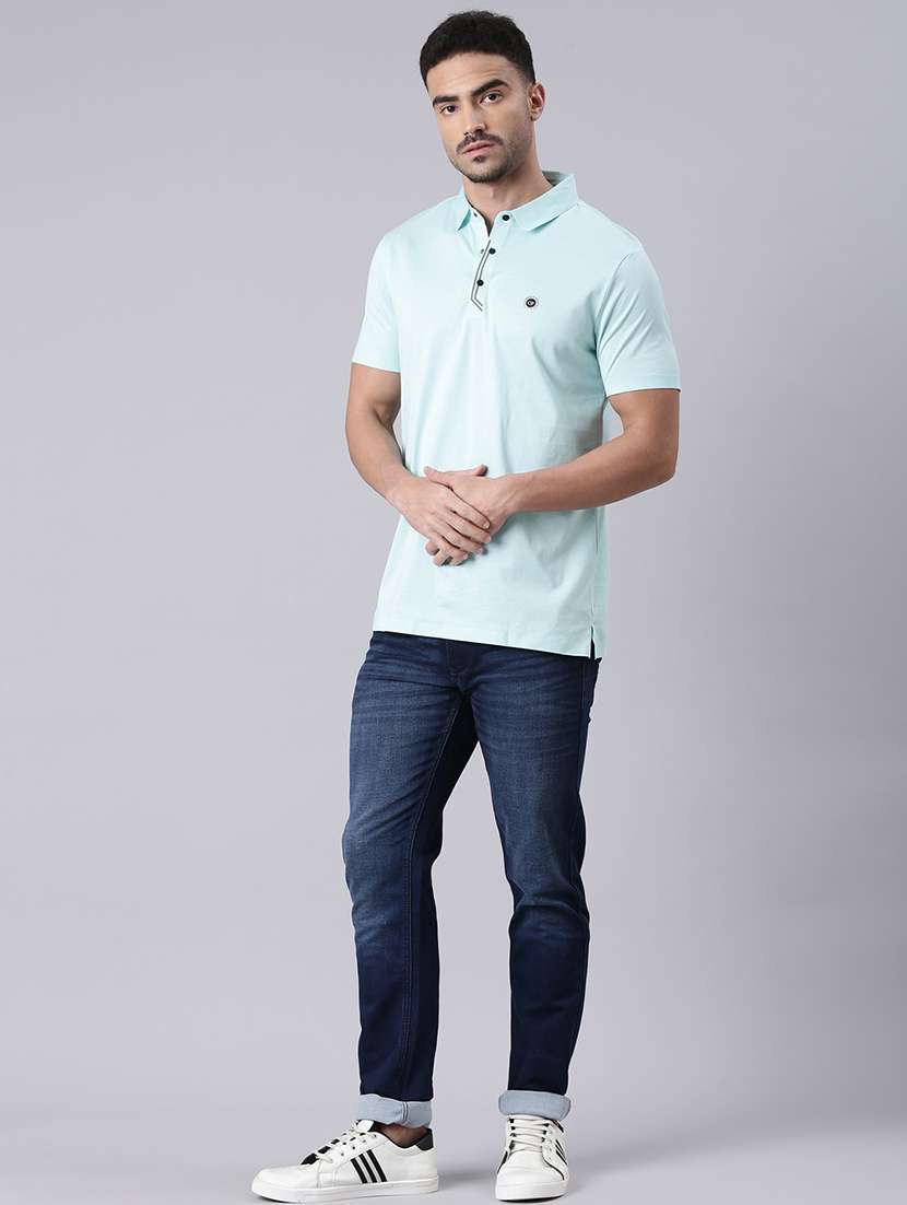 men solid short sleeve regular fit polo t-shirt - 22019683 -  Standard Image - 3