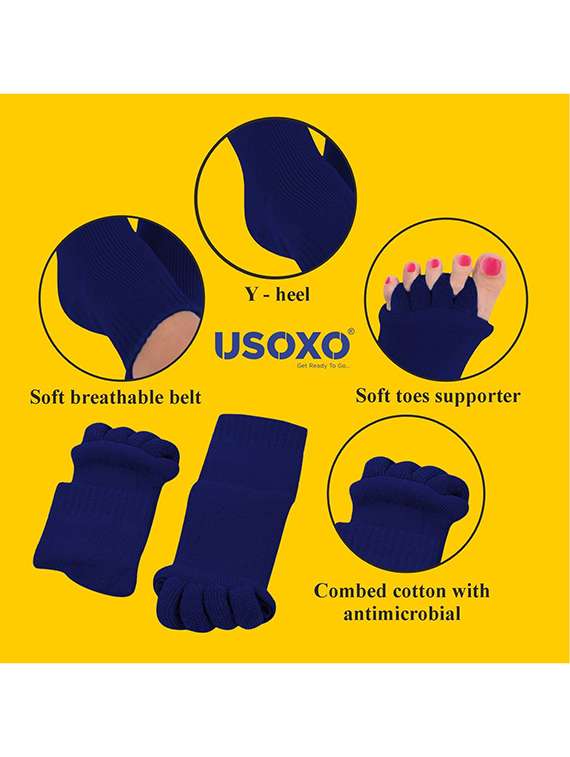 women solid five toe separater alignment socks  - 22019690 -  Standard Image - 3