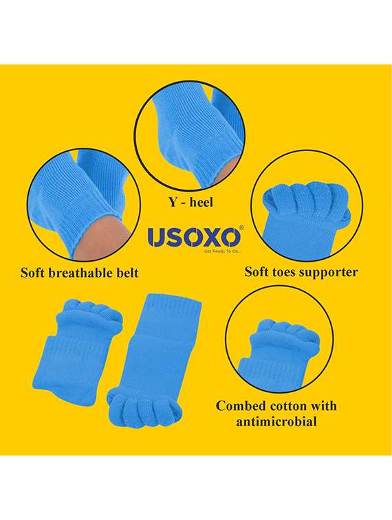 women solid five toe separater alignment socks  - 22019697 -  Standard Image - 3