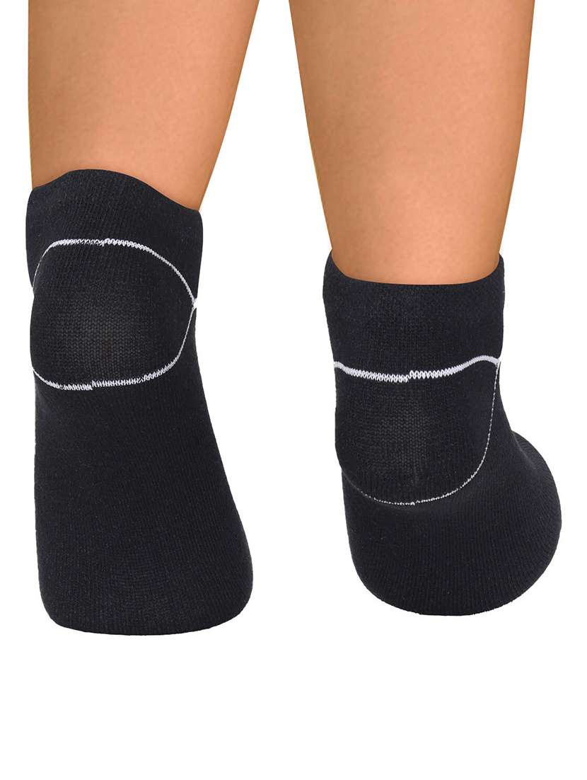 men black solid ankle length socks - 22019713 -  Standard Image - 3