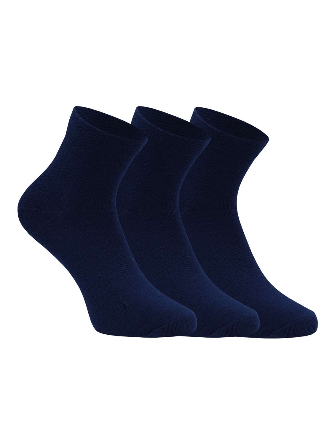 pack of 3 solid ankle length socks