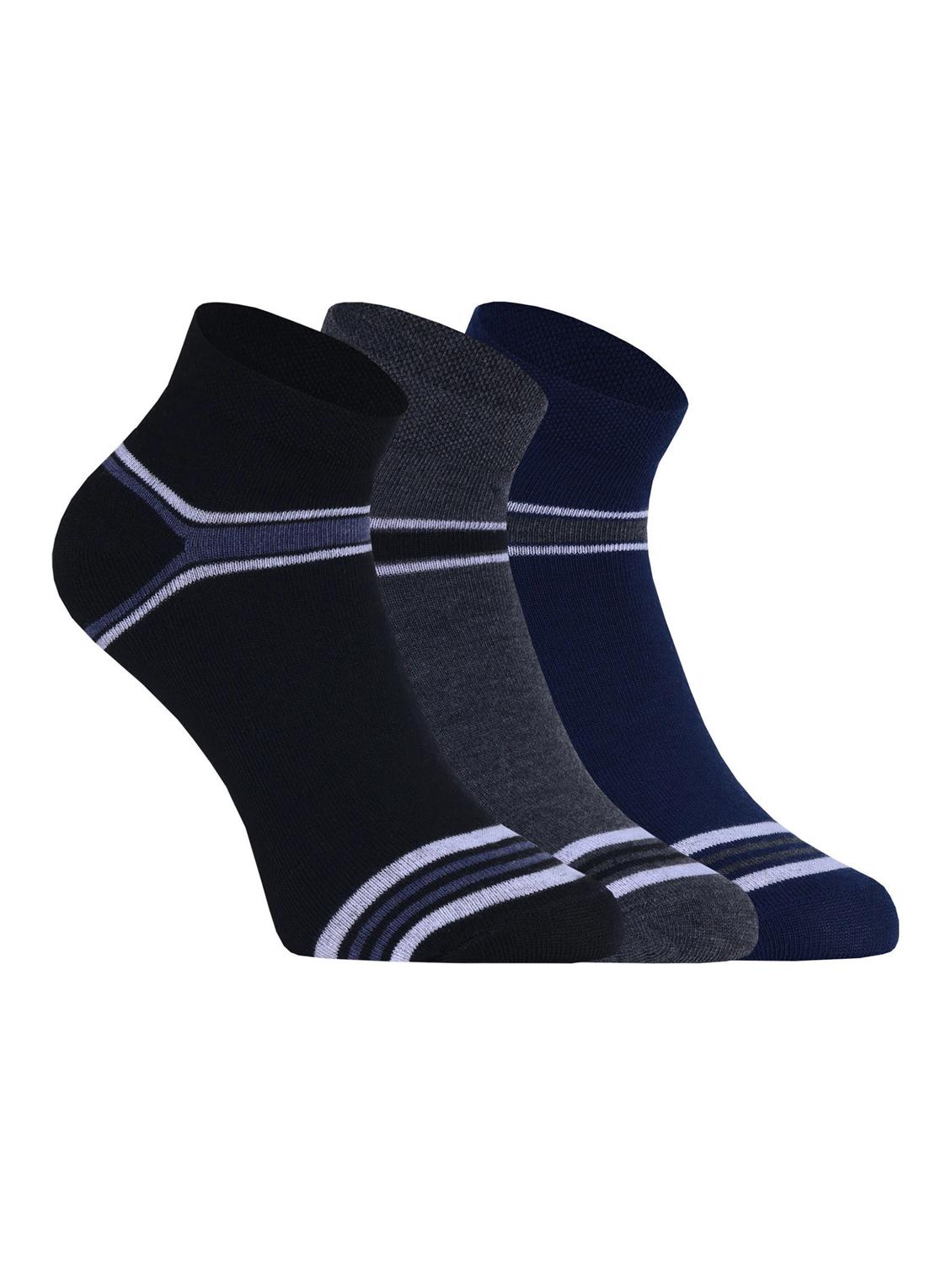 pack of 3 striped ankle length socks - 22019732 - Zoom Image - 0