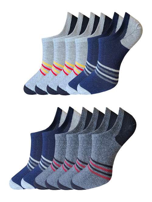 pack of 12 striped no show socks - 22019733 -  Standard Image - 0