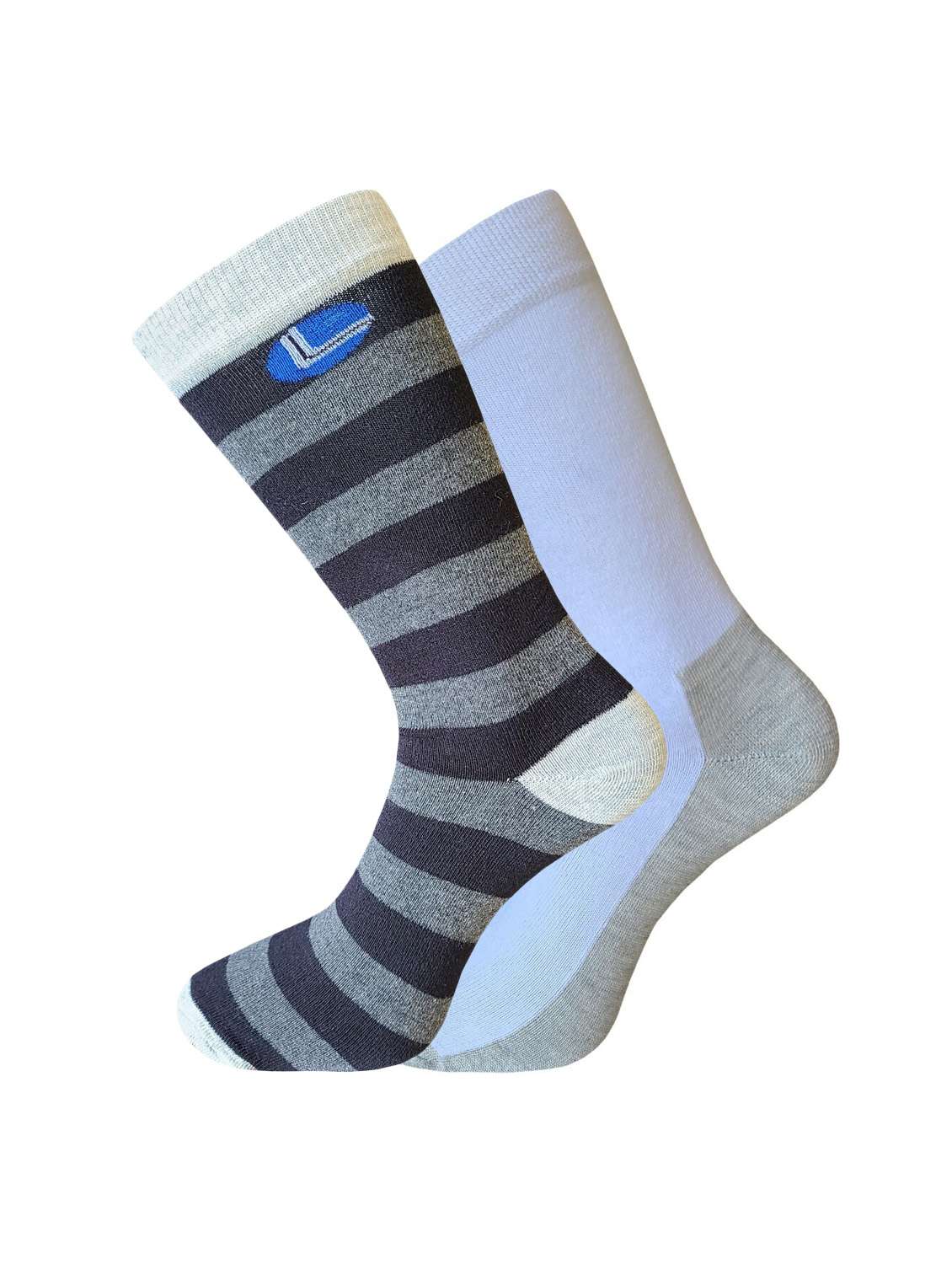 pack of 2 striped above ankle length socks