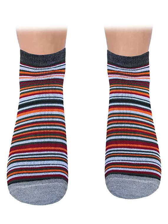  pack of 3 striped ankle length socks  - 22019746 -  Standard Image - 3