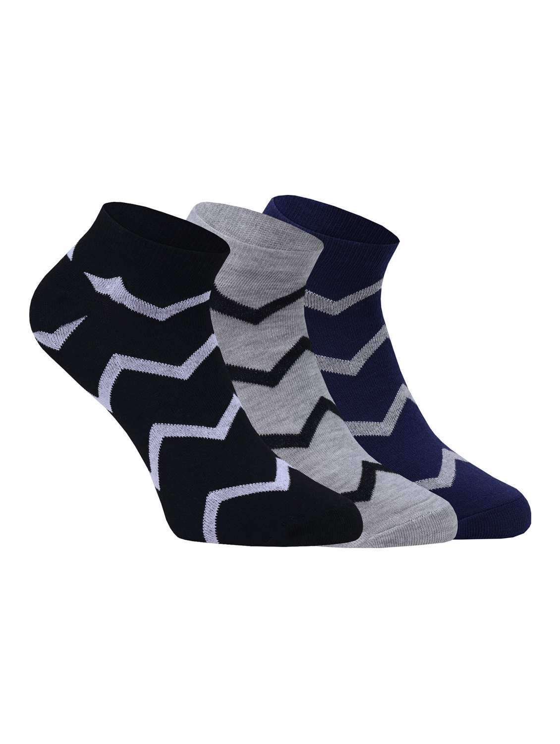 pack of 3 printed ankle length socks