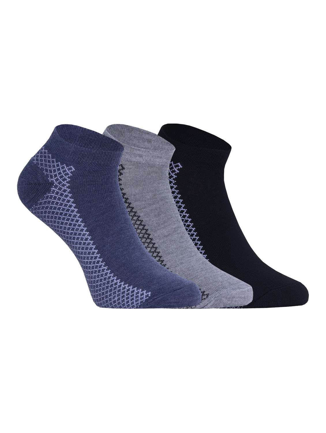 pack of 3 printed ankle length socks