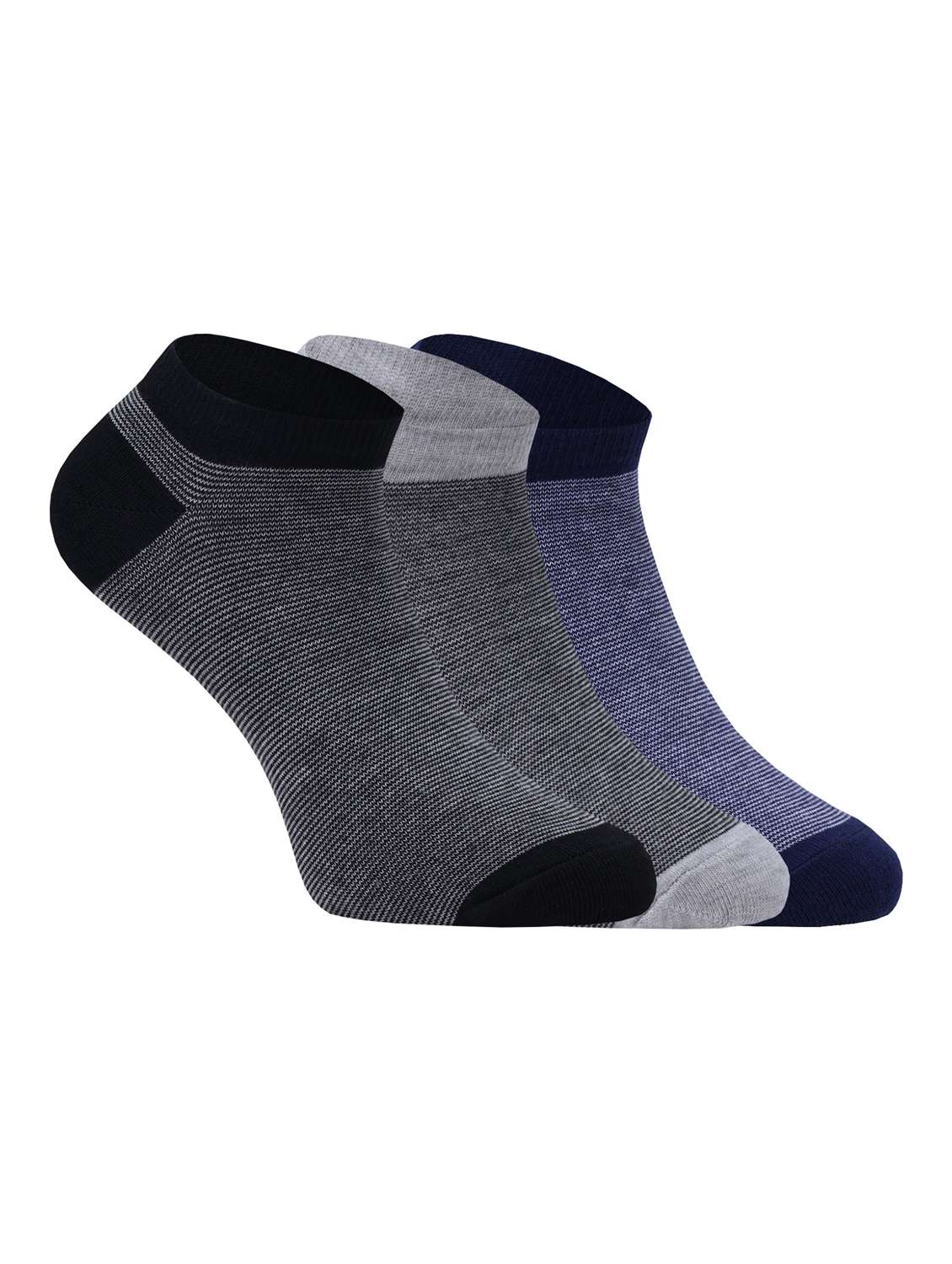 pack of 3 solid ankle length socks