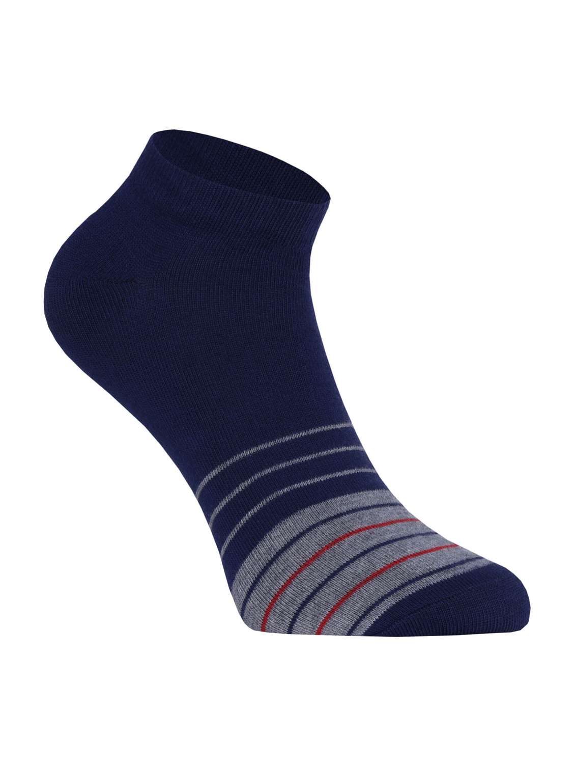 pack of 3 striped ankle length socks - 22019766 -  Standard Image - 3