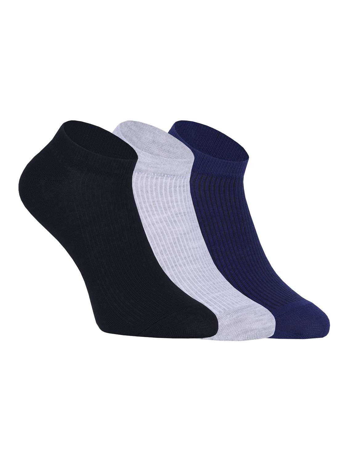 pack of 3 solid ankle length socks