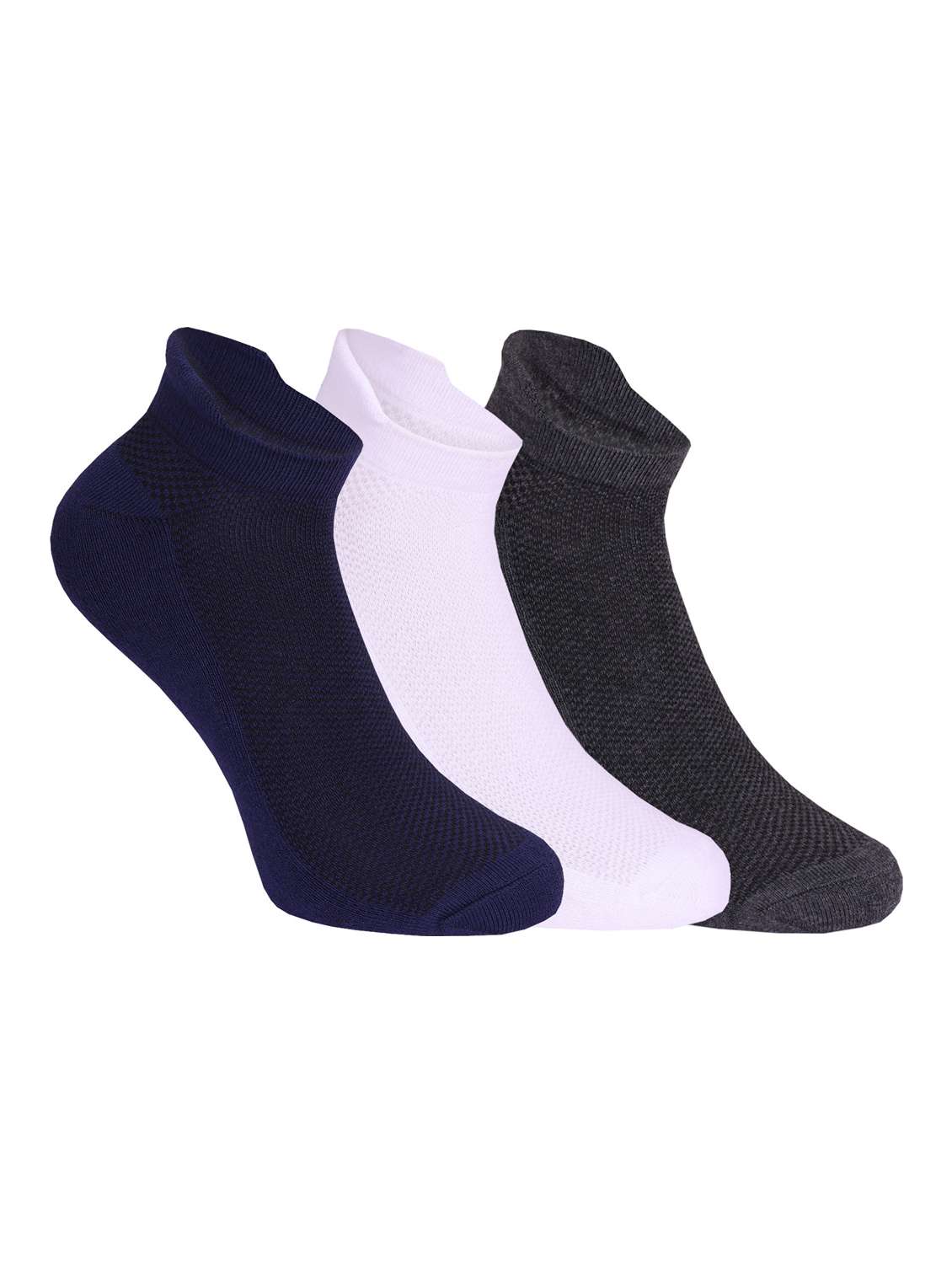 pack of 3 solid ankle length socks - 22019789 -  Zoom Image - 0