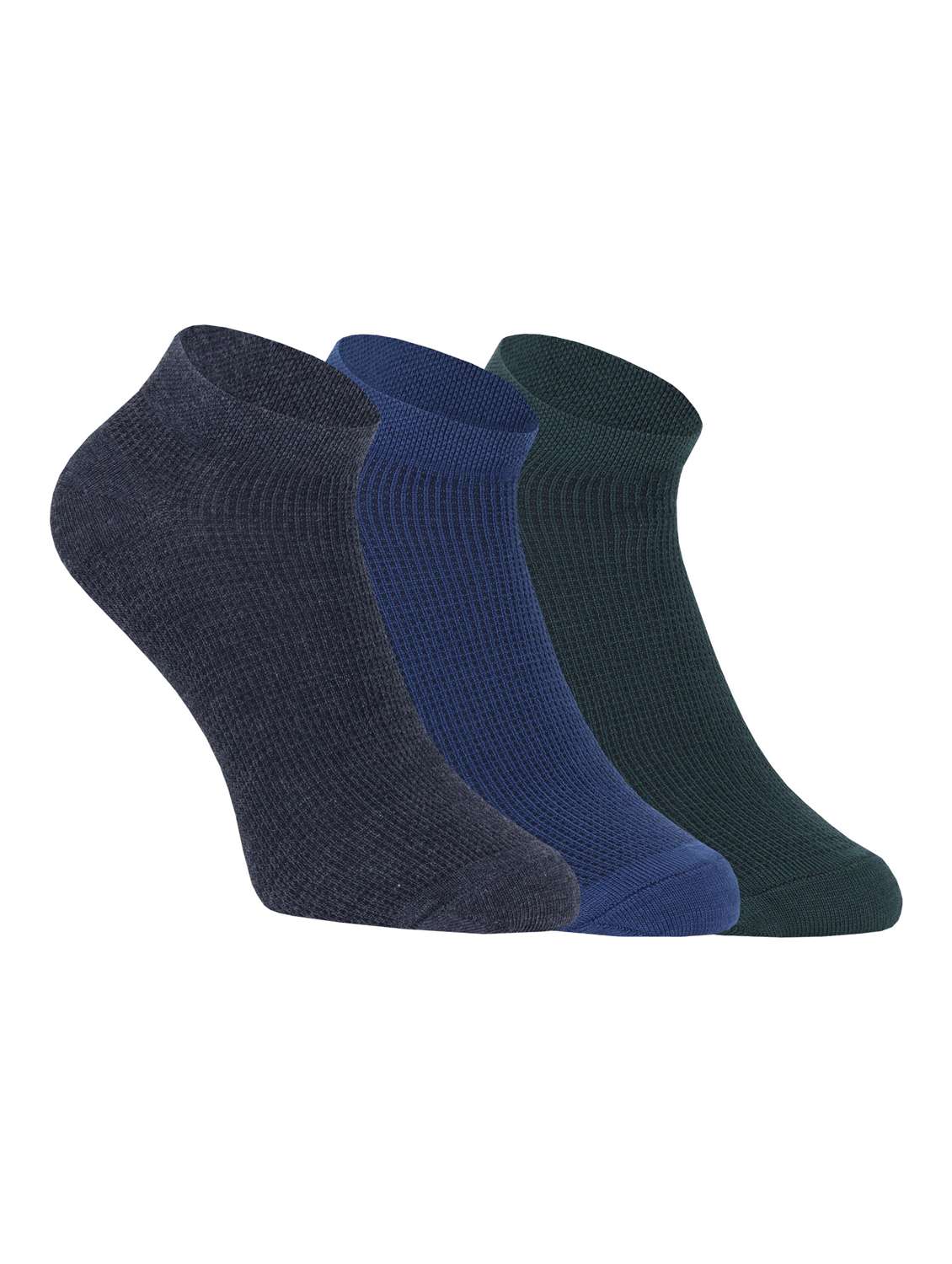 pack of 3 solid ankle length socks