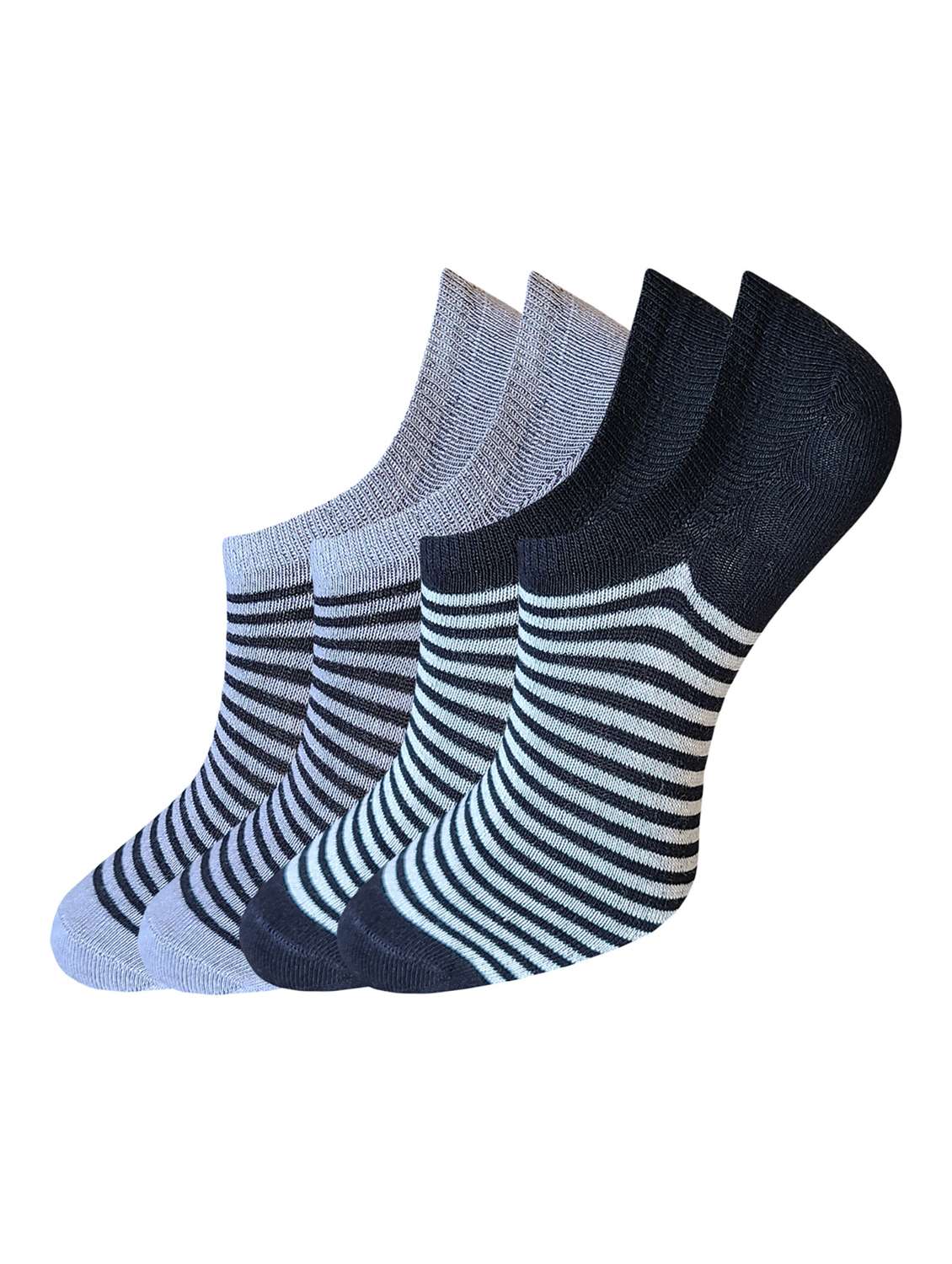 pack of 4 striped no show socks