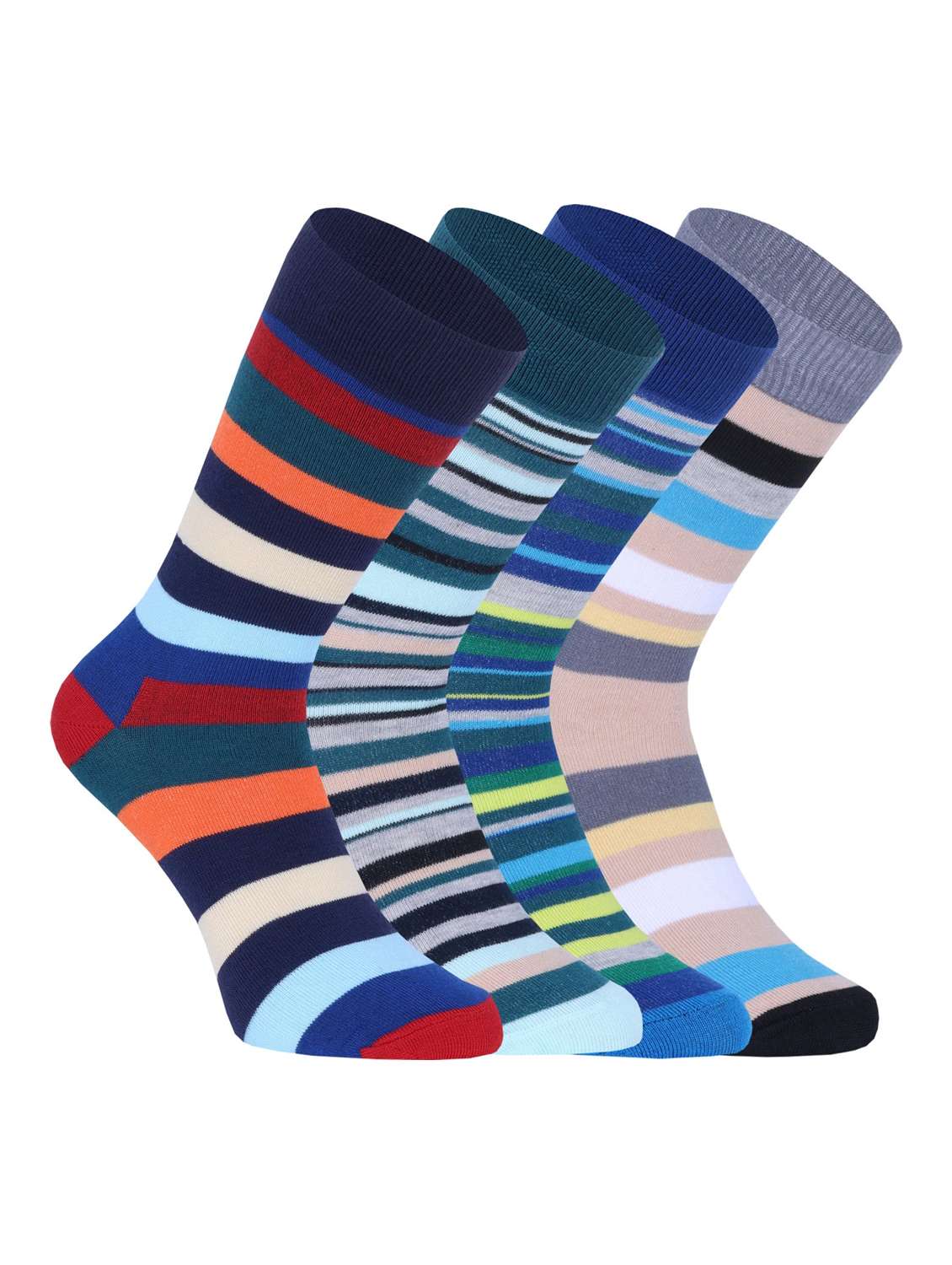 pack of 4 striped above ankle socks