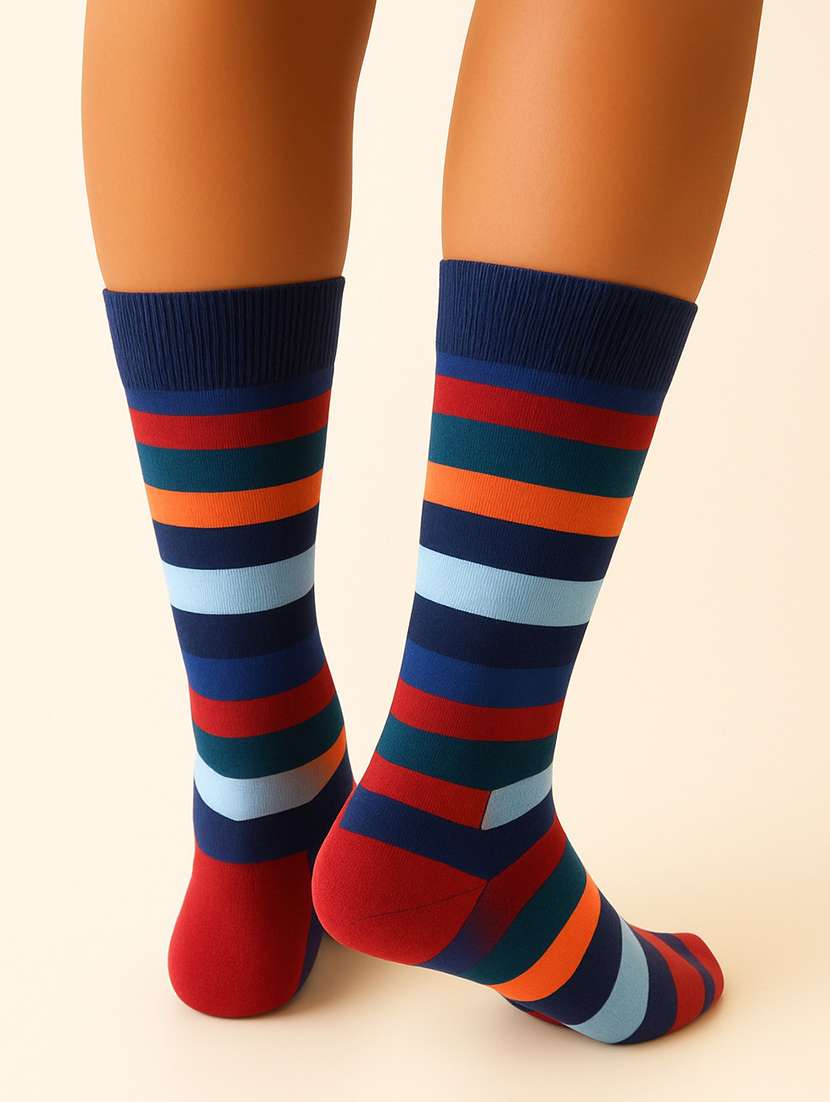 pack of 4 striped above ankle socks - 22019891 -  Standard Image - 3