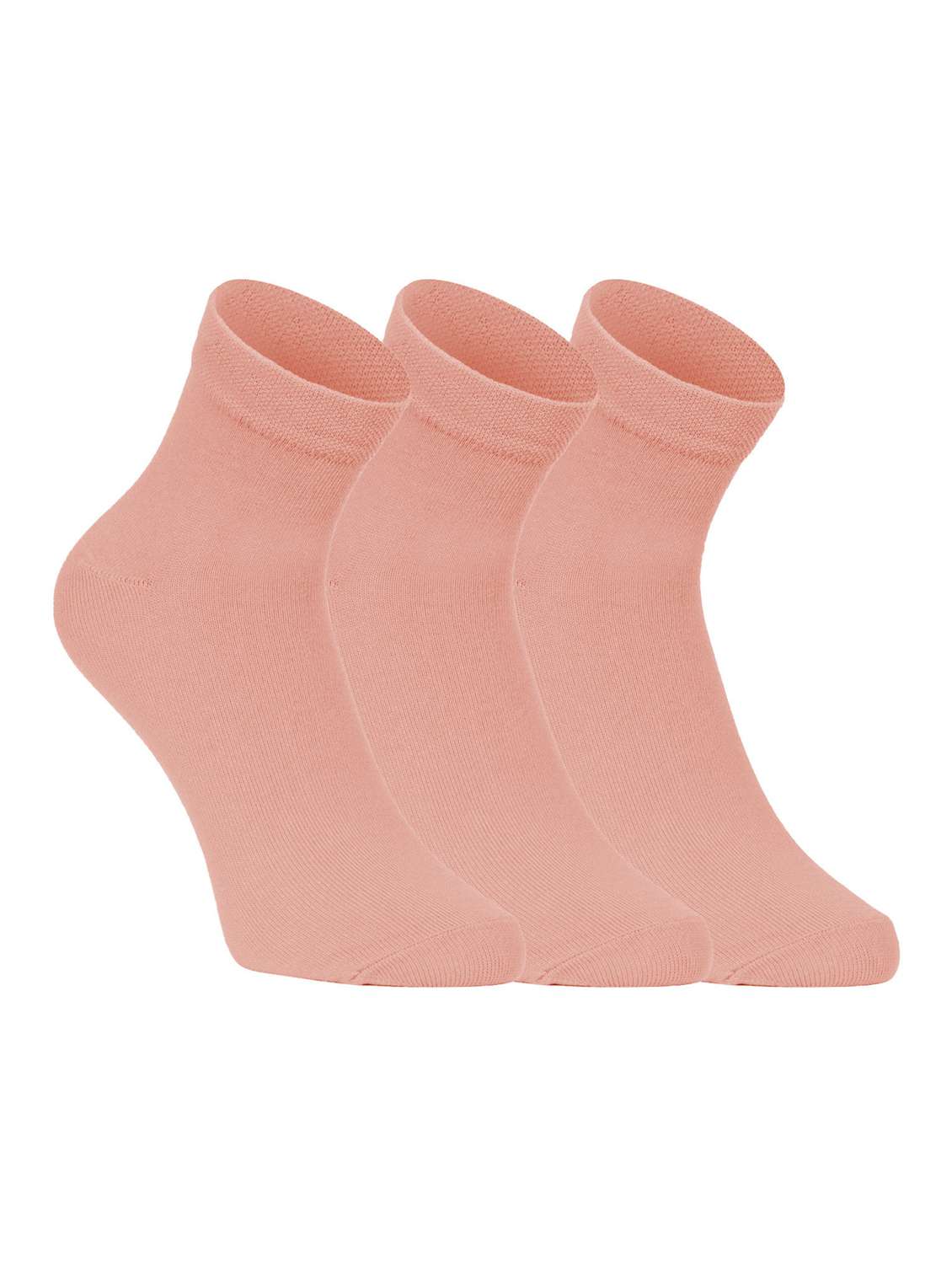 pack of 3 solid ankle length socks