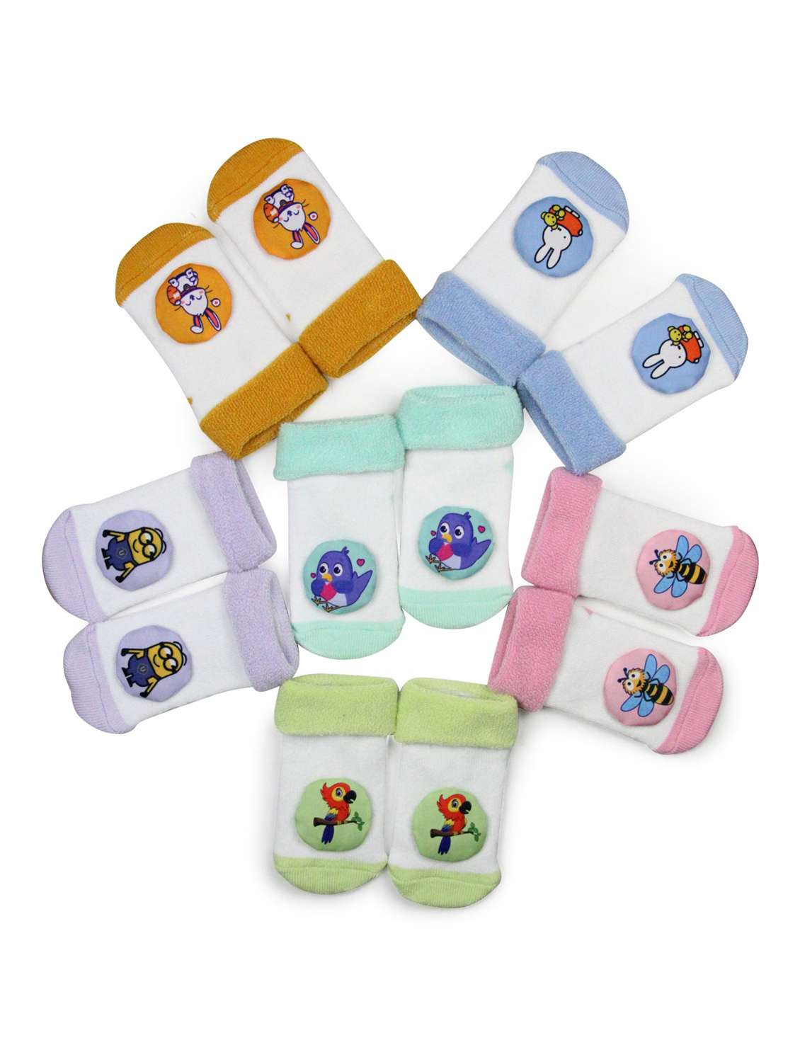 kids pack of 6 ankle length socks