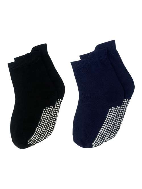 boys pack of 2 solid ankle length socks - 22019923 - Standard Image - 0